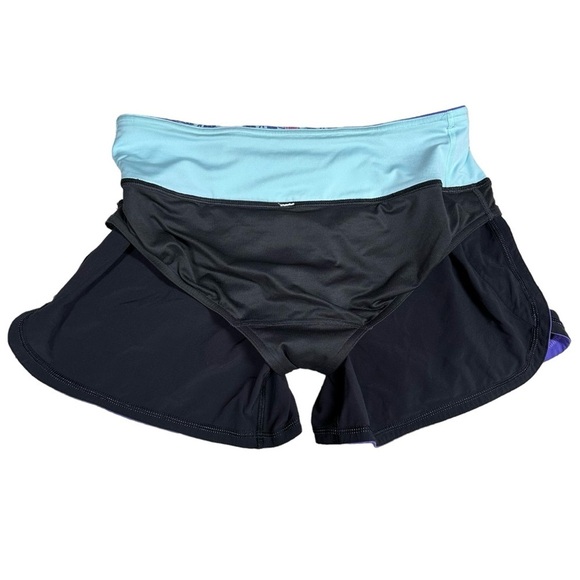 Lululemon Groovy Luxtreme Running Shorts Black And Purple Size 4 - Picture 10 of 11